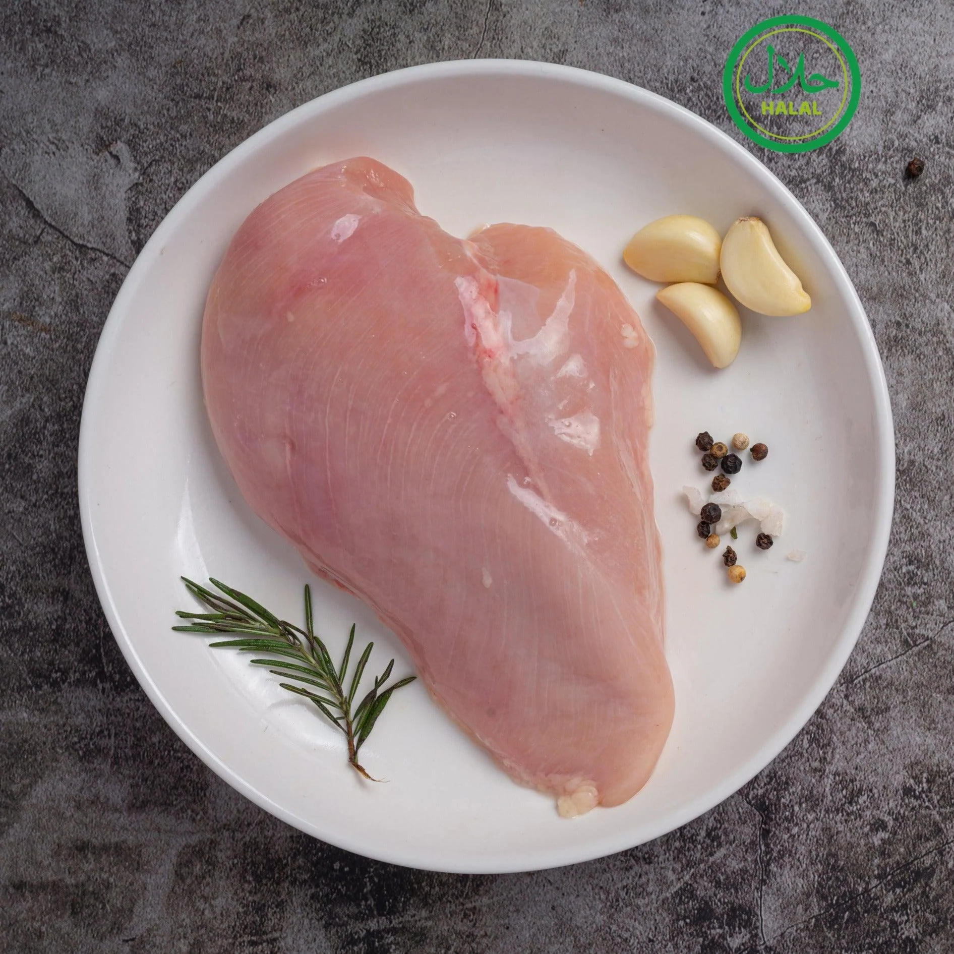 Fresh - Hand Slaughtered Chicken Breasts - Halal — Each (25 KG)