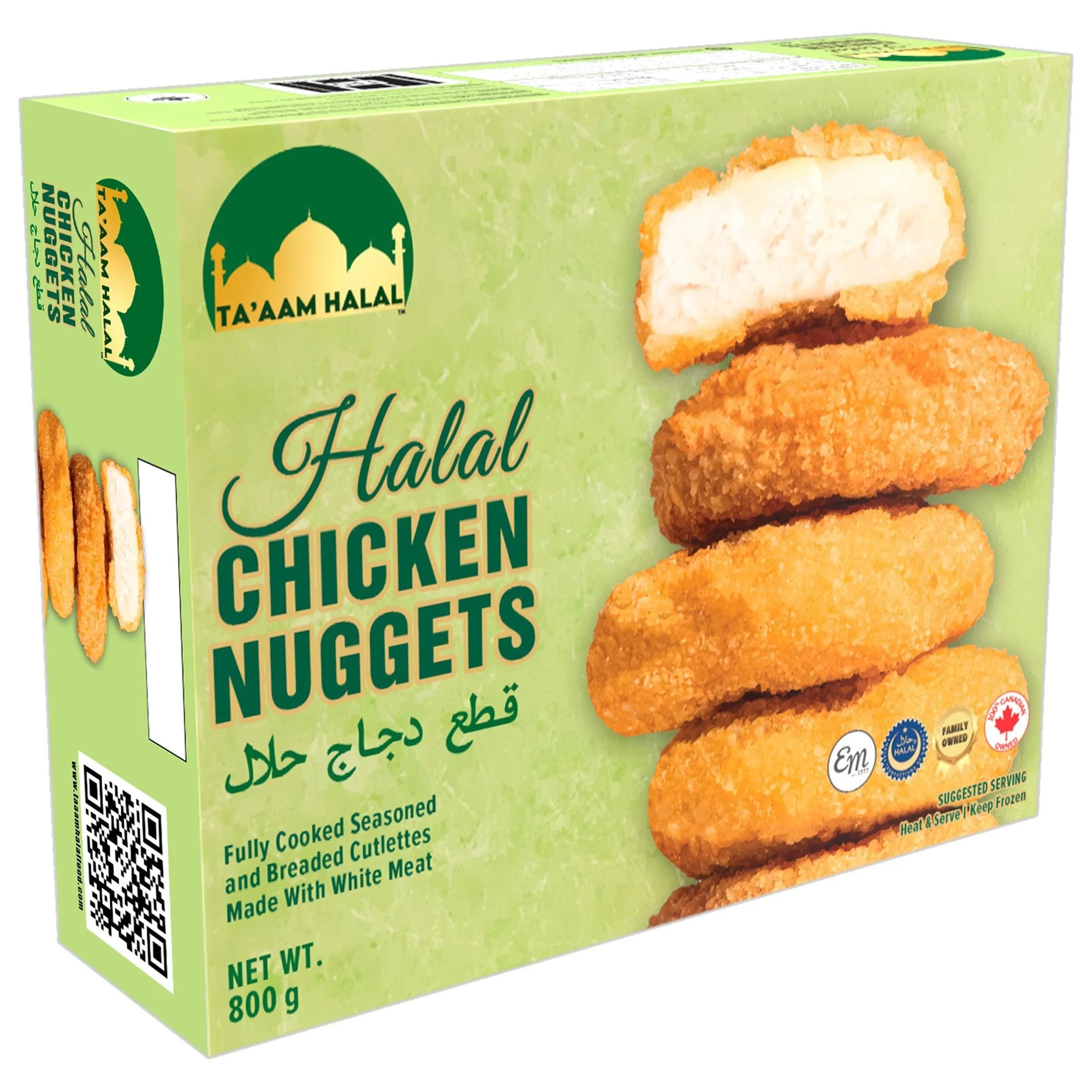 Frozen - TA'AAM - Breaded Chicken Nuggets - Halal — Case (6 x 800 G)