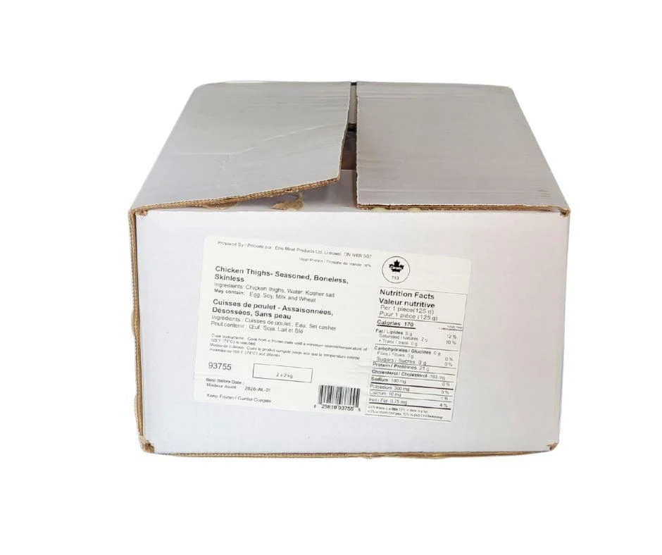 Erie - IQF Chicken Thighs - Boneless & Skinless - Frozen — Each (2 KG)