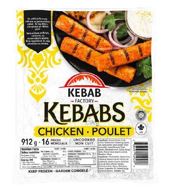 Kebab Factory - Chicken Kebabs - Ready to Cook - Frozen — Case (16 x 57 G)