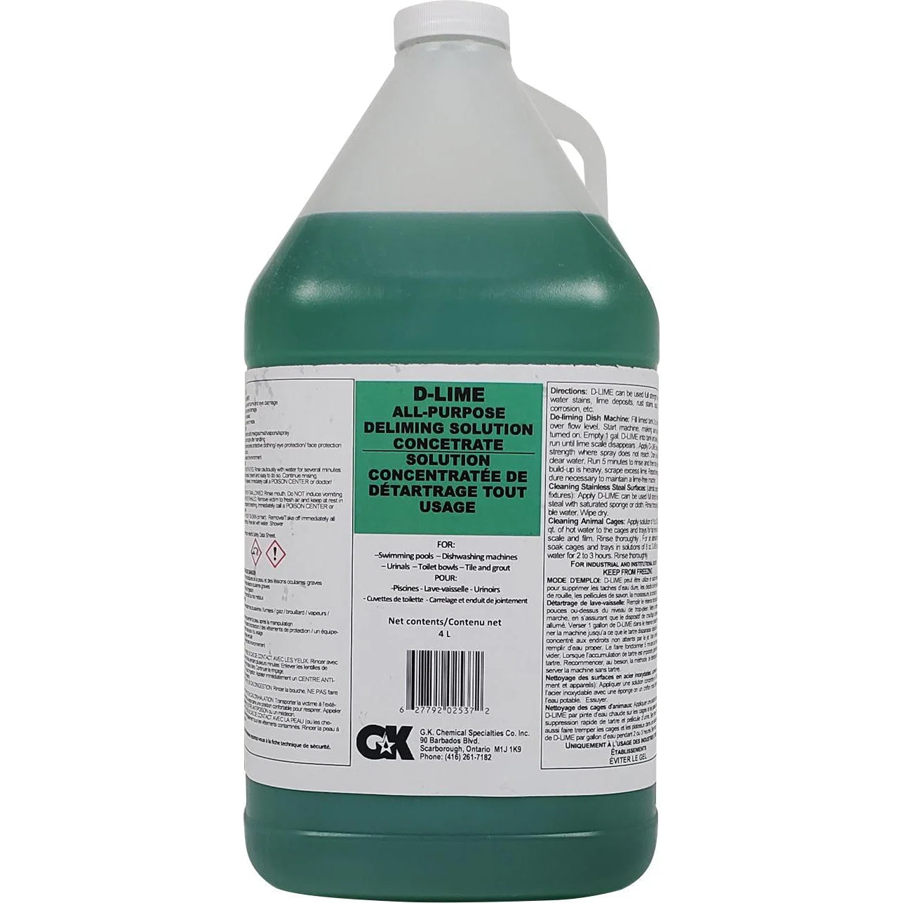D-Lime - All Purpose Deliming Solution Concentrate — Each (4 L)