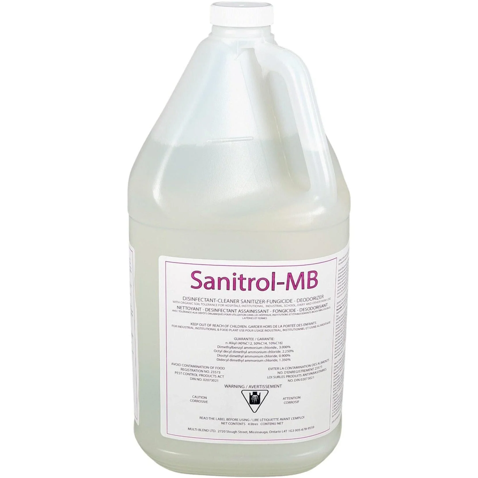 Sanitrol - Cleaner - Disinfectant - Quat Sanitizer — Each (4 L)