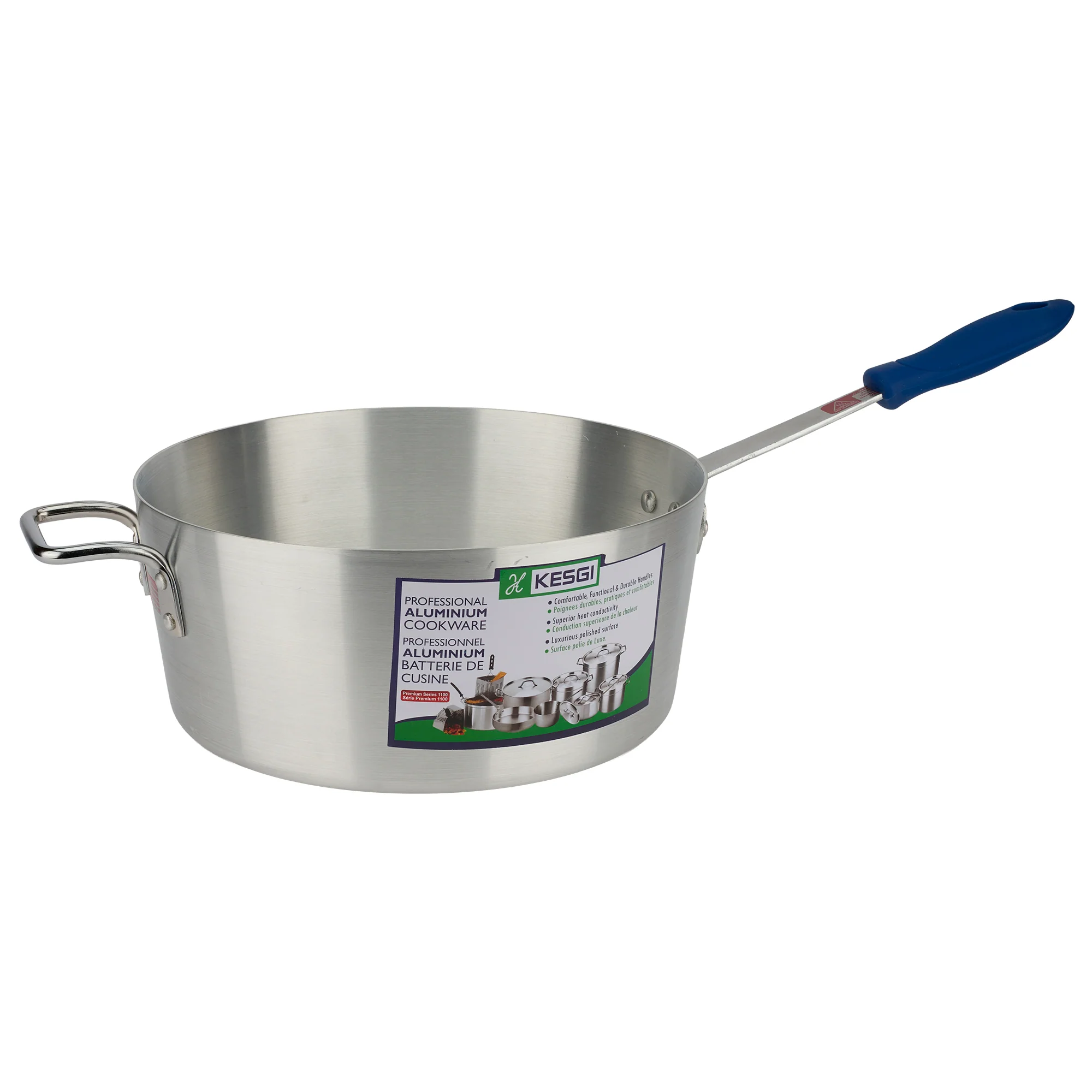 Tapered Sauce Pan - 9.7L - 3.5mm 12.3"x5.5" - Extra Handle