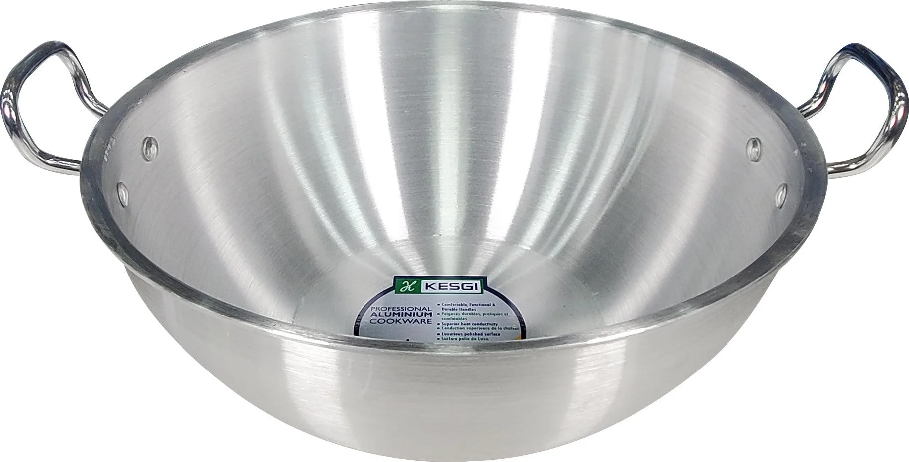 15"x6.2" - Wok - Aluminum w/Lid