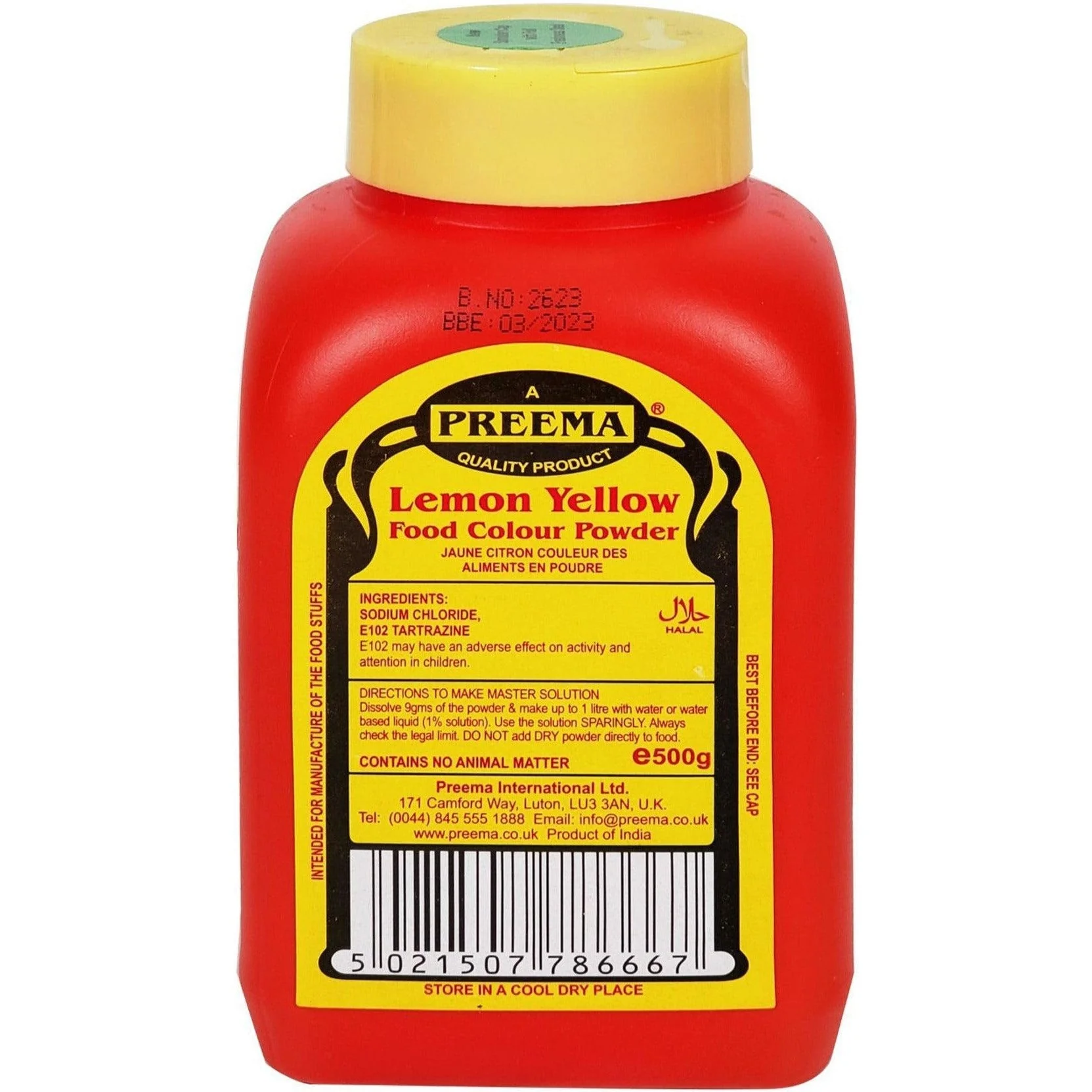 Preema - Lemon Yellow colour — Each (500 G)