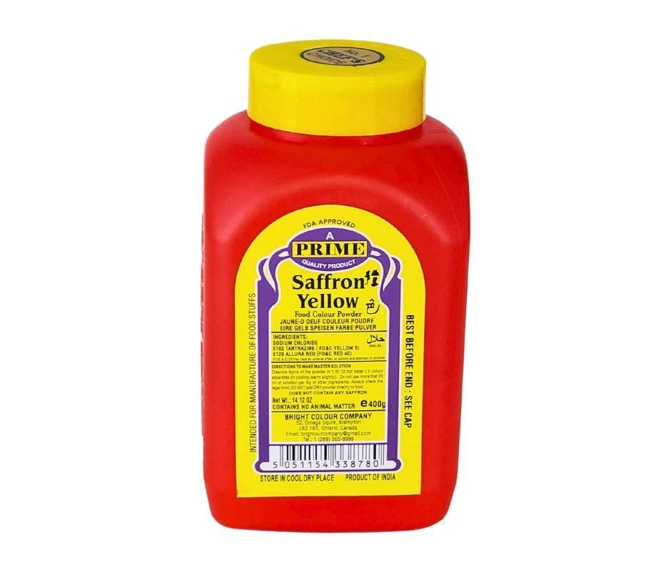 Prime - Food Colour - Saffron Yellow — Each (400 G)