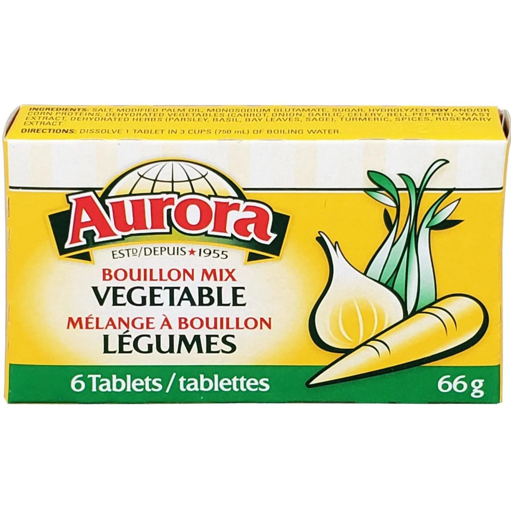 Aurora - Bouillon Cubes - Vegetable — Case (24 x 66 G)