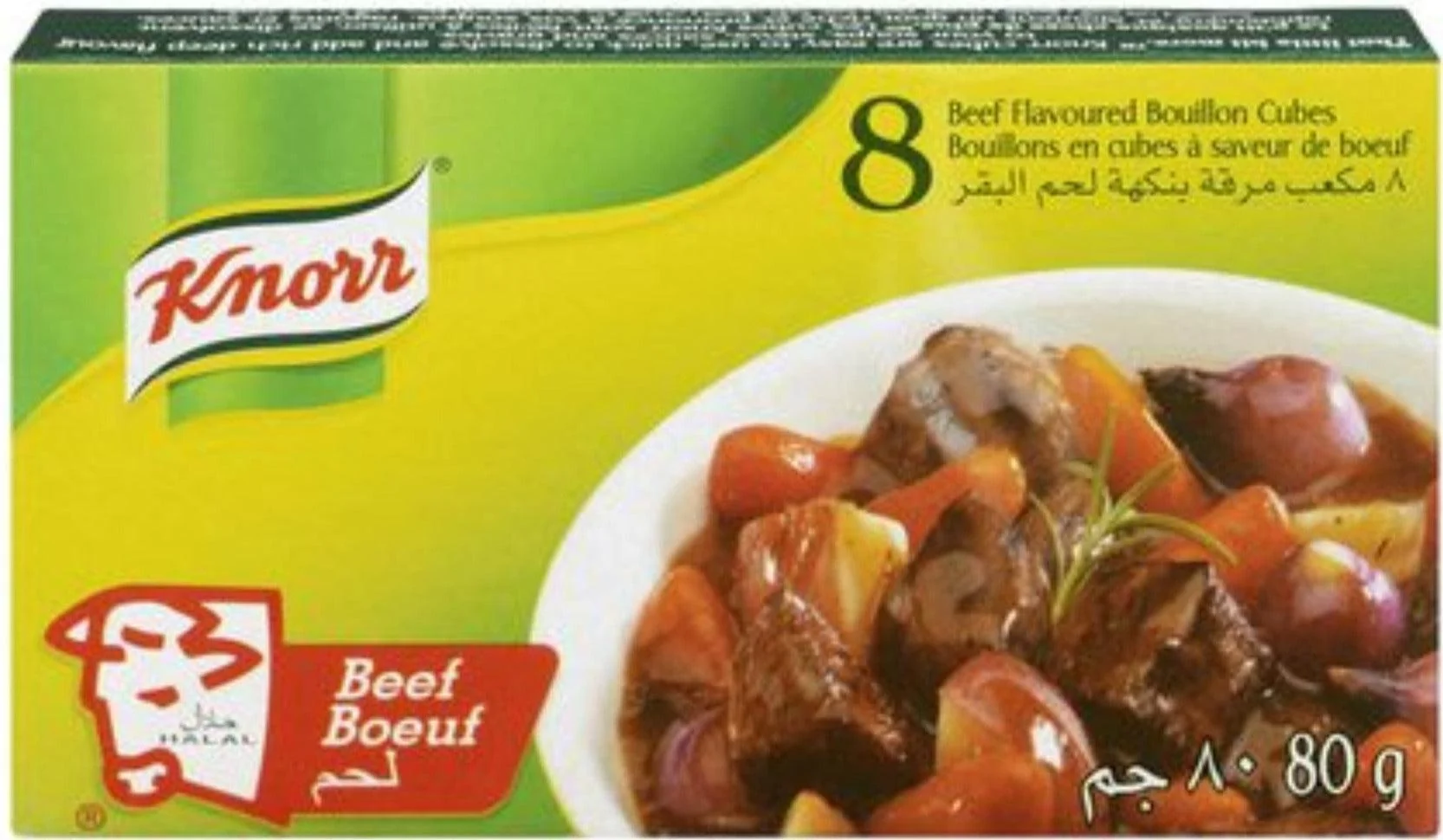 Knorr - Bouillon Cubes - Beef - Halal — Each (80 G)
