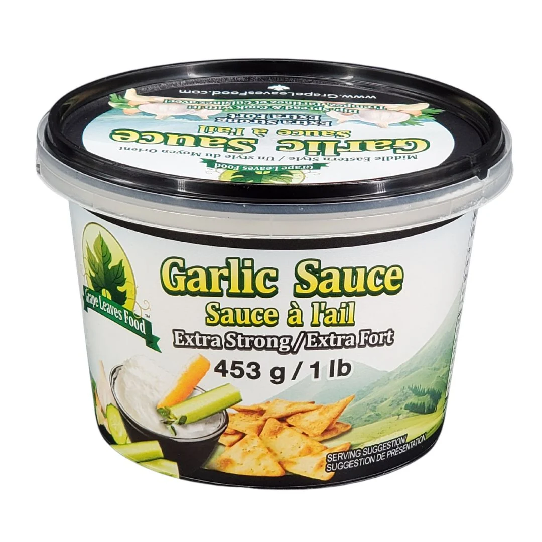Grape Leaves - Extra Strong Garlic Sauce - 453 g — Case (12 x 453 G)