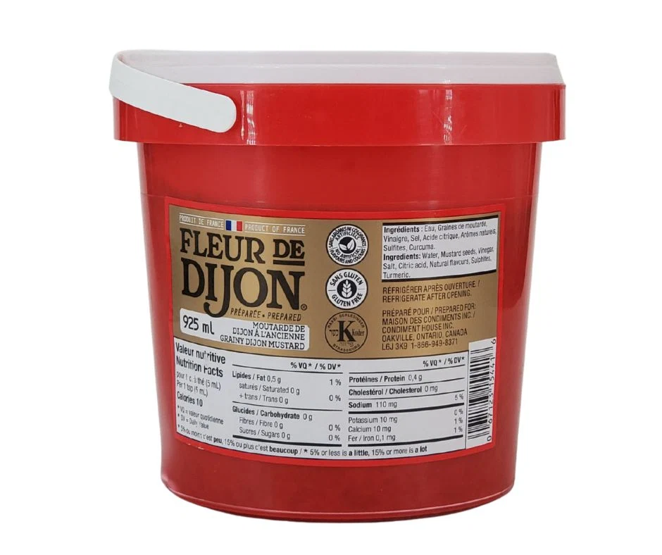 Fleur De Dijon - Prepared Dijon Mustard Grainy - WHYTE03 — Case (6 x 925 ML)
