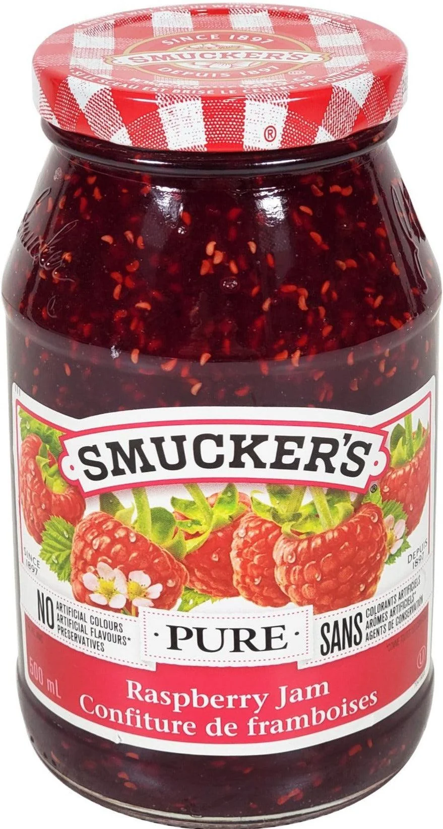 Smuckers - Jam - Pure Raspberry — Case (12 x 500 ML)
