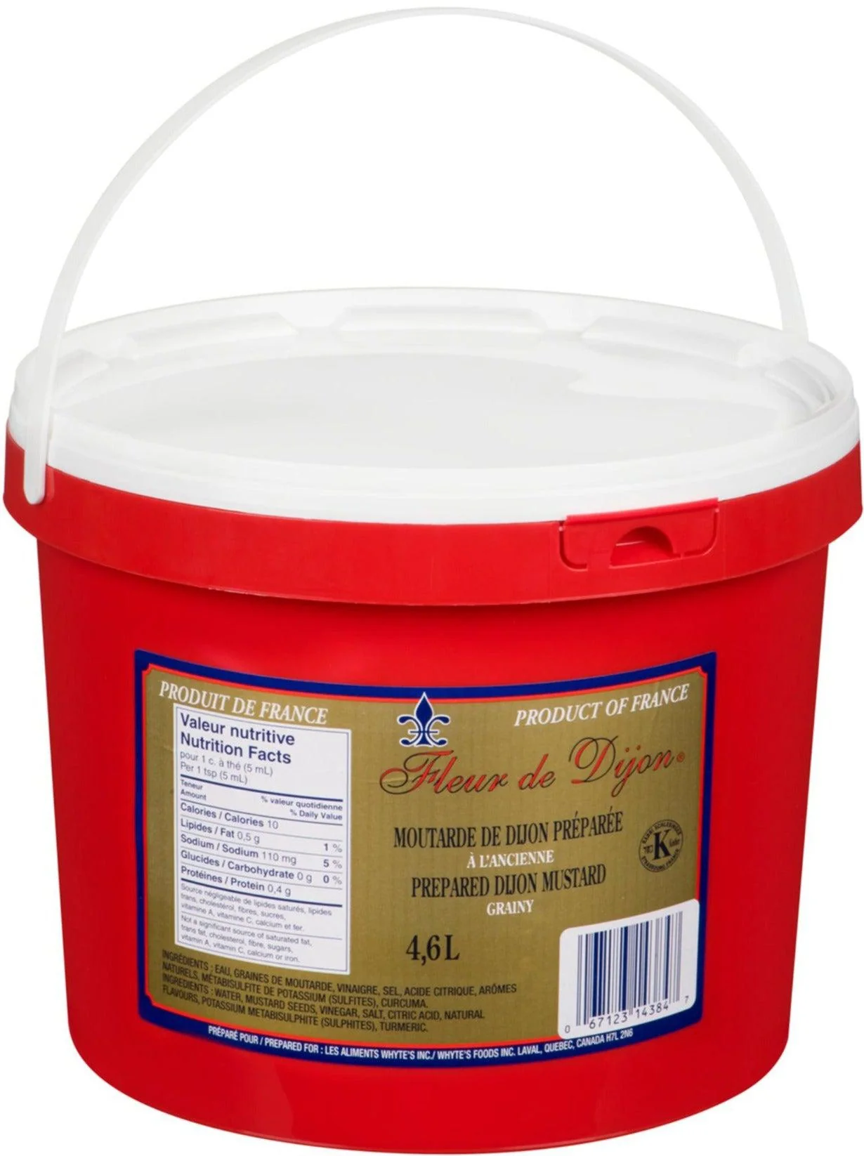 Fleur De Dijon - Prepared Dijon Mustard Grainy — Each (4.6 L)