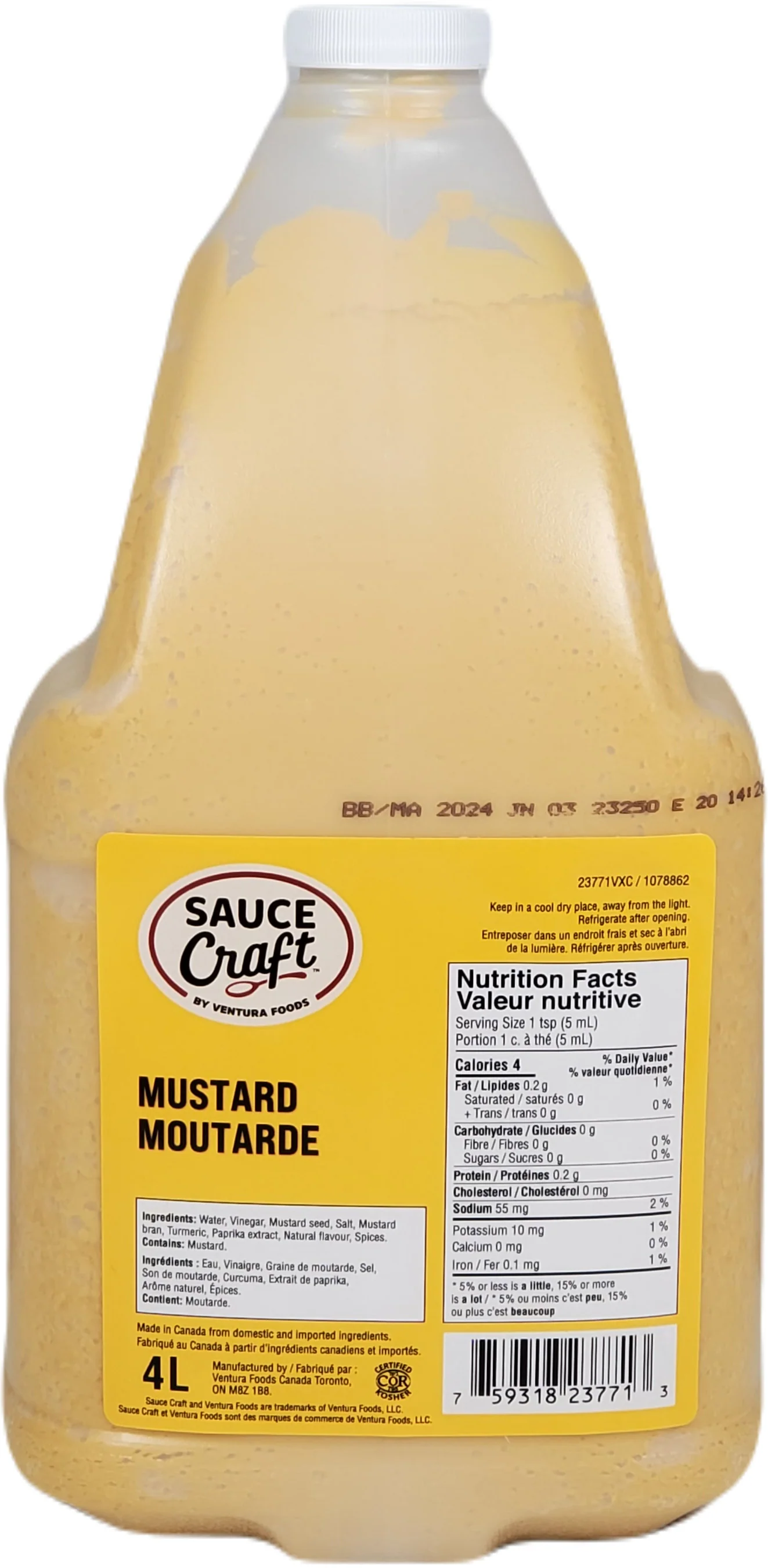 Sauce Craft - Mustard Sauce — Case (2 x 4 L)