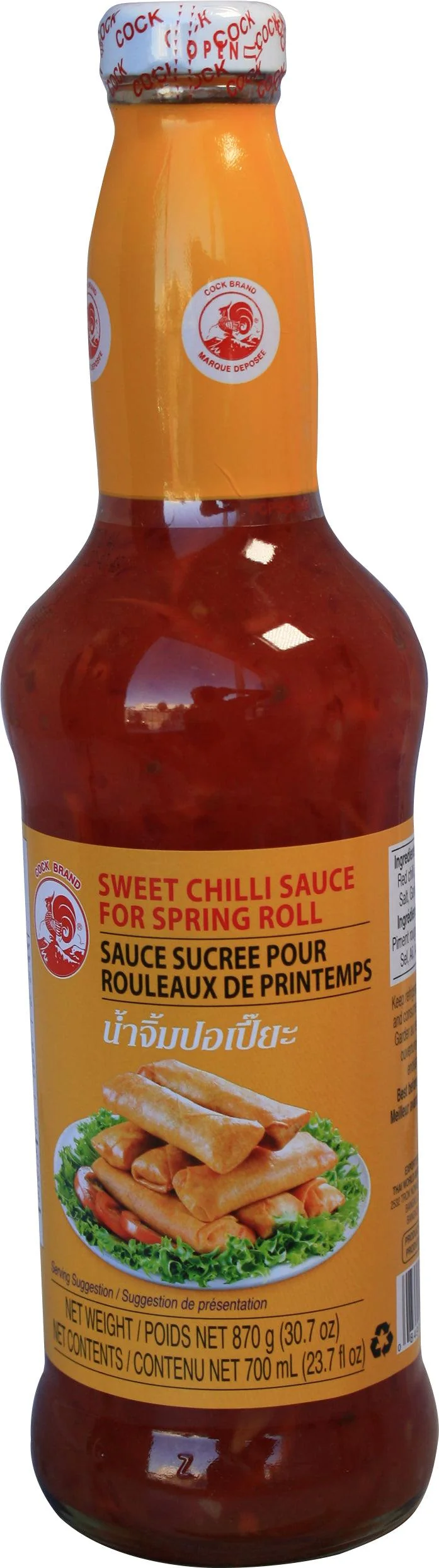 Cock Brand - Sweet Chilli Sauce - Spring Rolls — Case (12 x 700 ML)