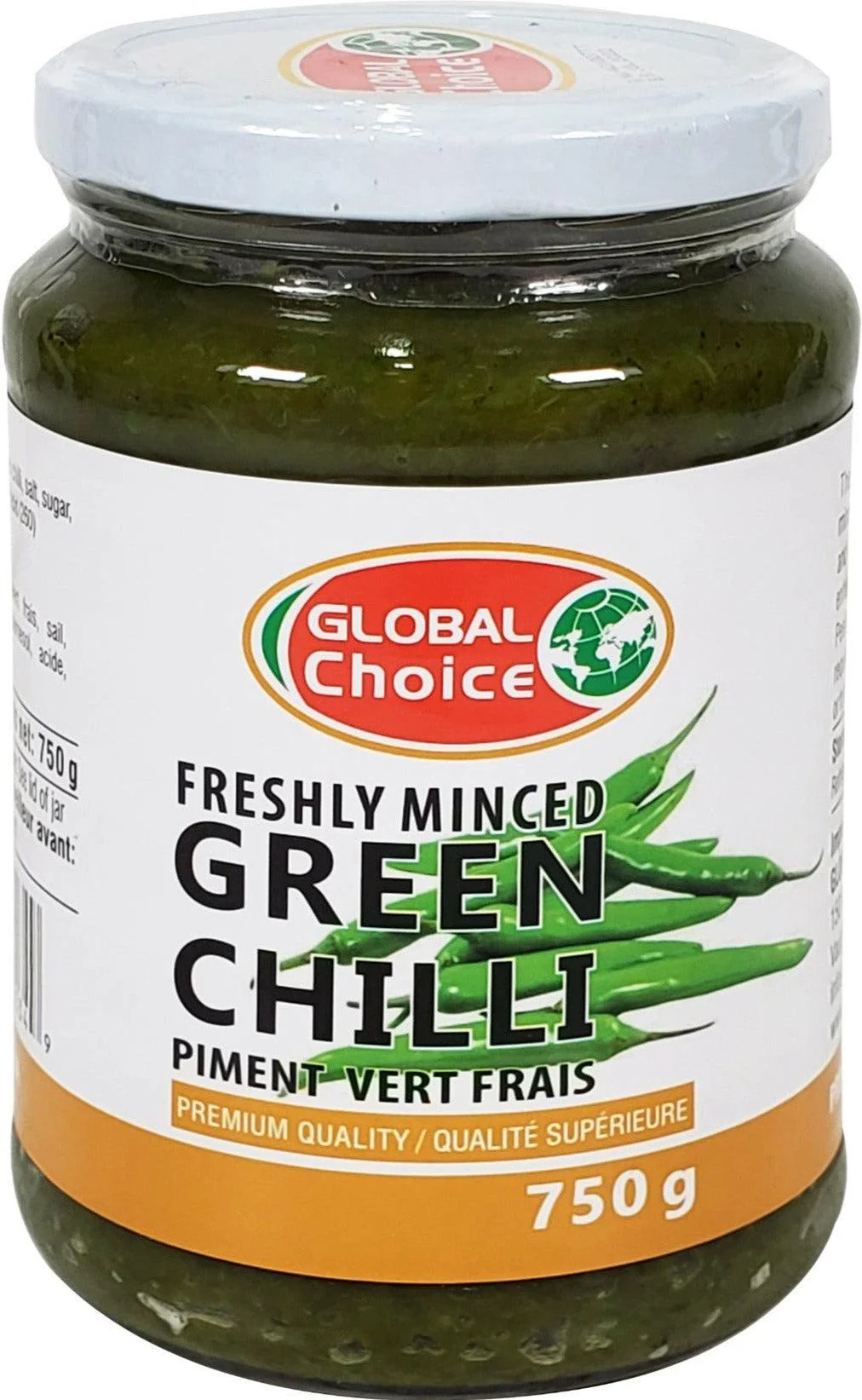 Global Choice - Green Chilli - Minced — Each (750 G)