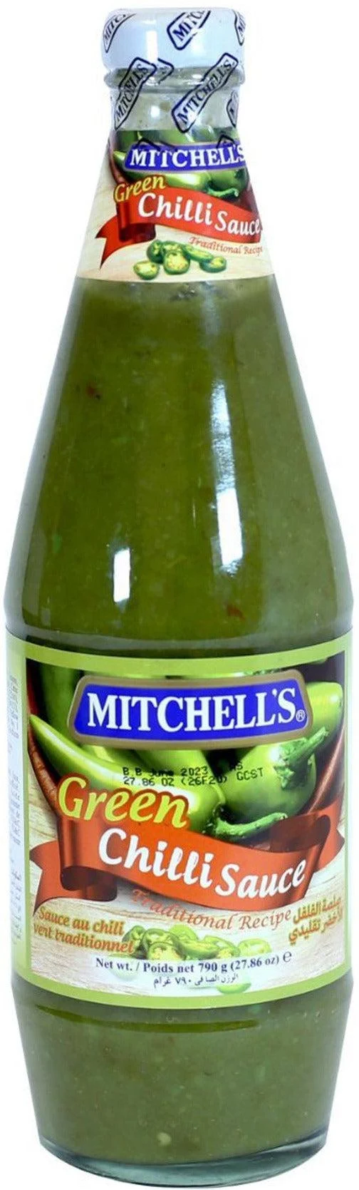 Mitchell's - Green Chilli Sauce - 800g — Case (12 x 800 G)
