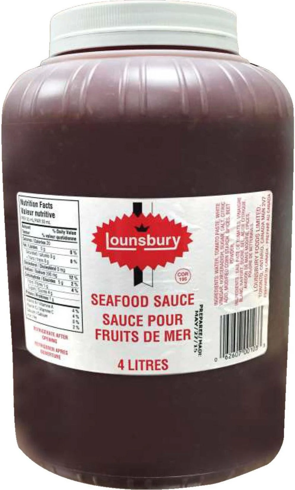 Lounsbury - Seafood Sauce — Each (4 L)