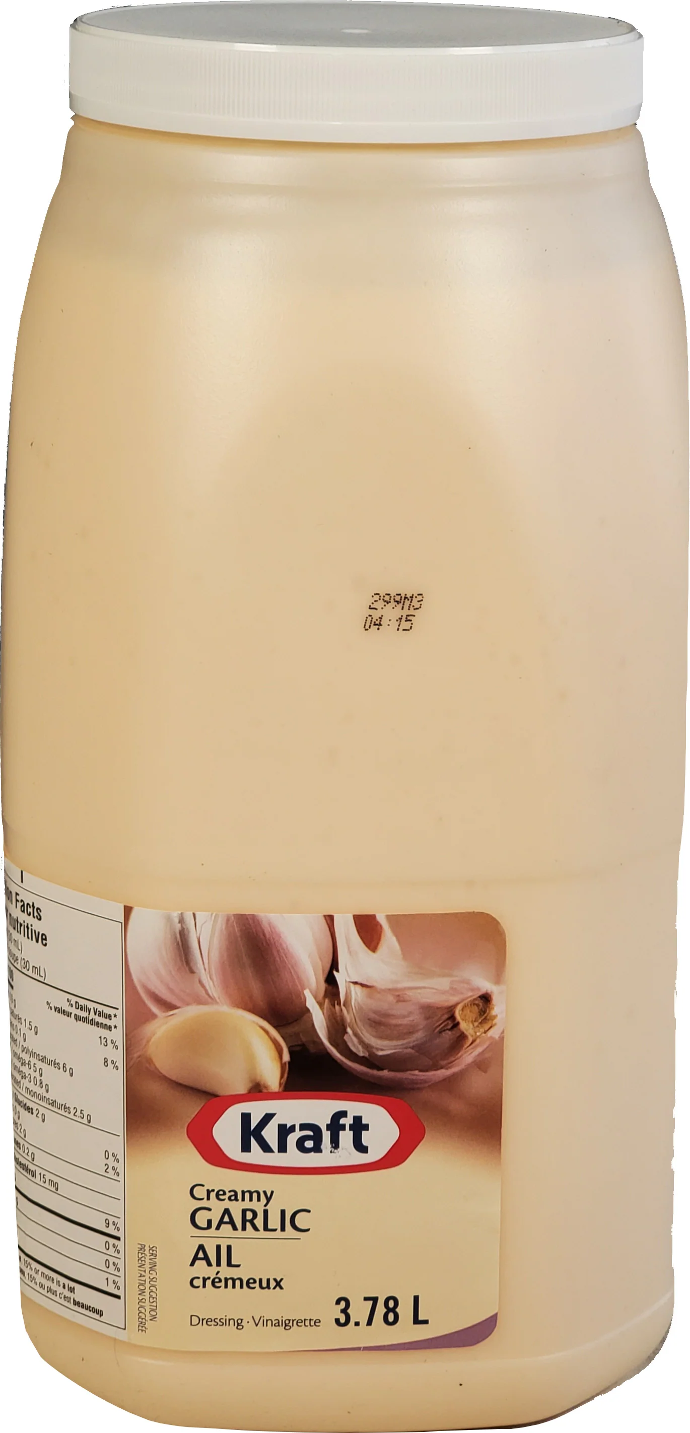 Kraft - Heinz Creamy Garlic Dressing — Case (2 x 3.7 L)