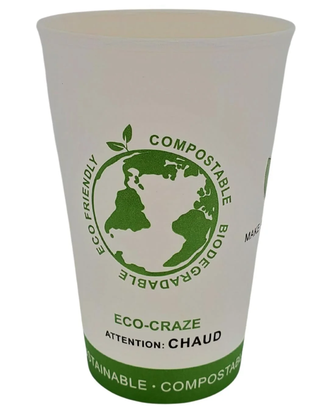 Eco-Craze - 16oz PLA Single Wall Hot Paper Cup - Printed — Case (50 CT)