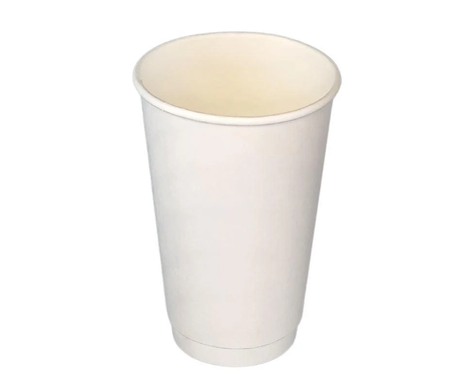 Morning Dew - 16oz Hot Paper Cup - Double Wall - White - D-H16W — Case (20 x 25 CT)