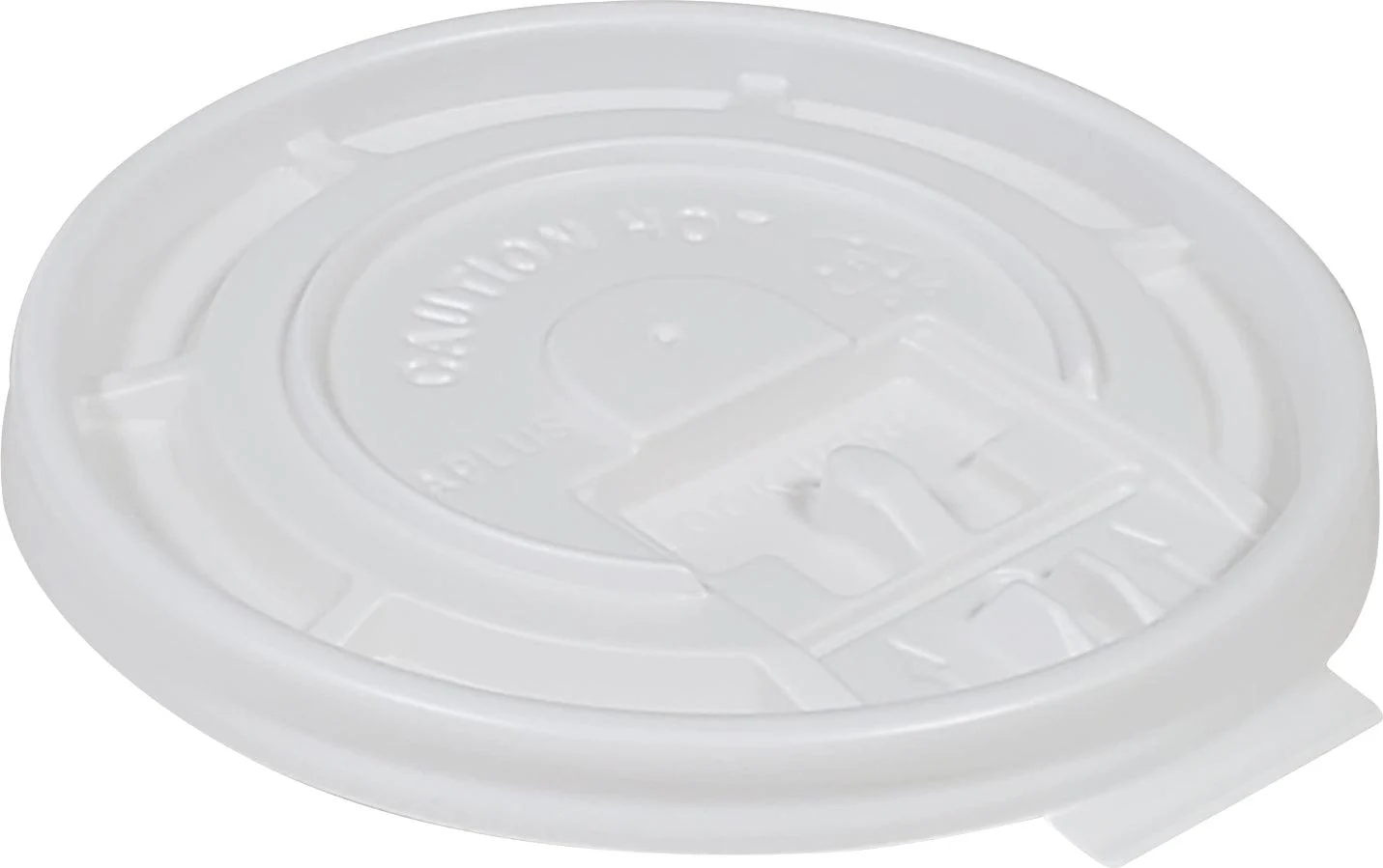 Morning Dew - Tear Back Flat Lid for 10-24 oz Hot Paper Cups - White - 10F-W — Case (100 CT)