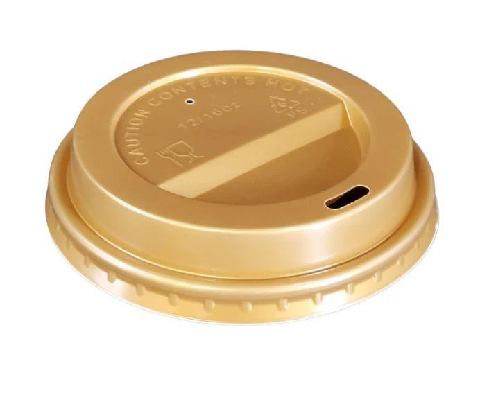 Morning Dew - Dome Sip Lid for 10-24oz Hot Paper Cups - Gold - 10DL-G — Case (50 CT)