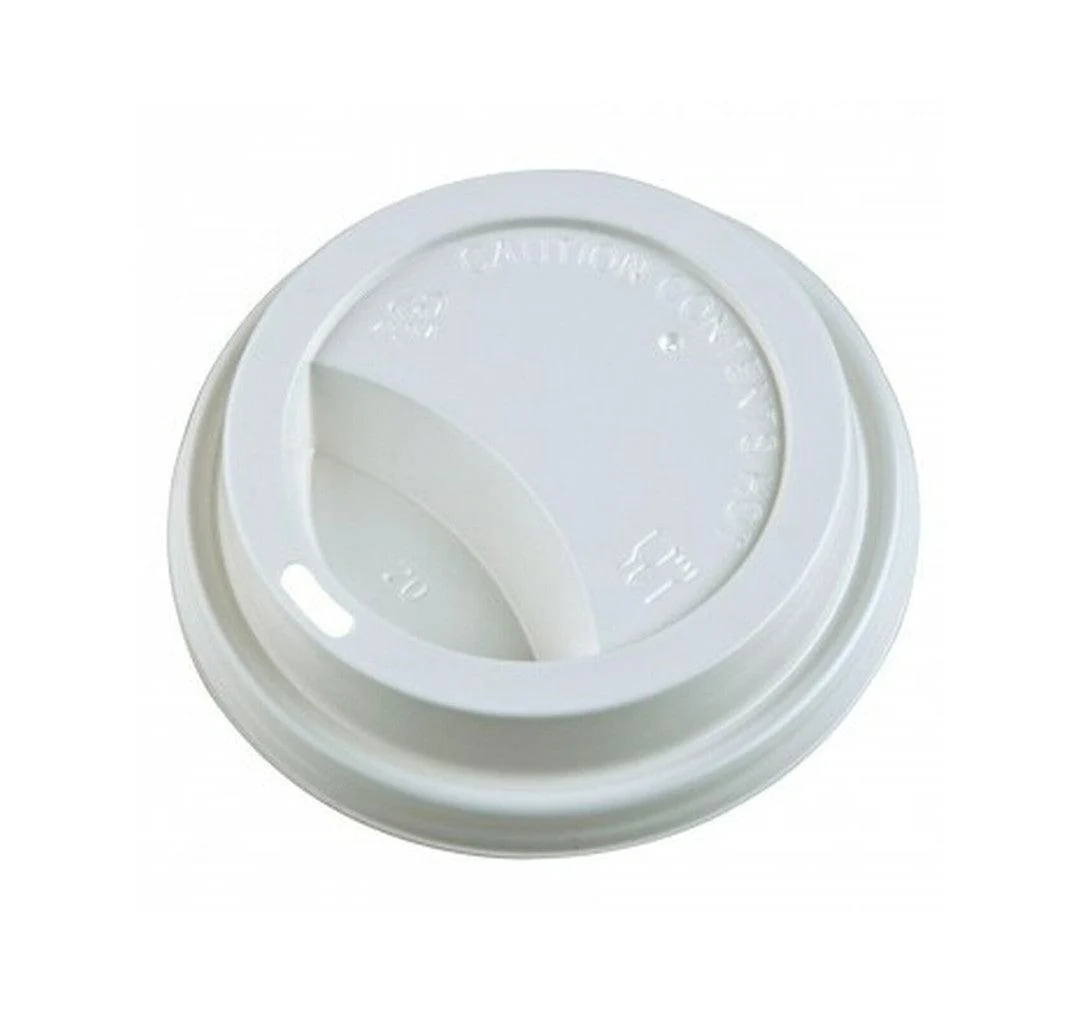 Morning Dew - Dome Sip Lid for 8 oz Tall Hot Paper Cups - White - 8DL-W — Case (20 x 50 CT)