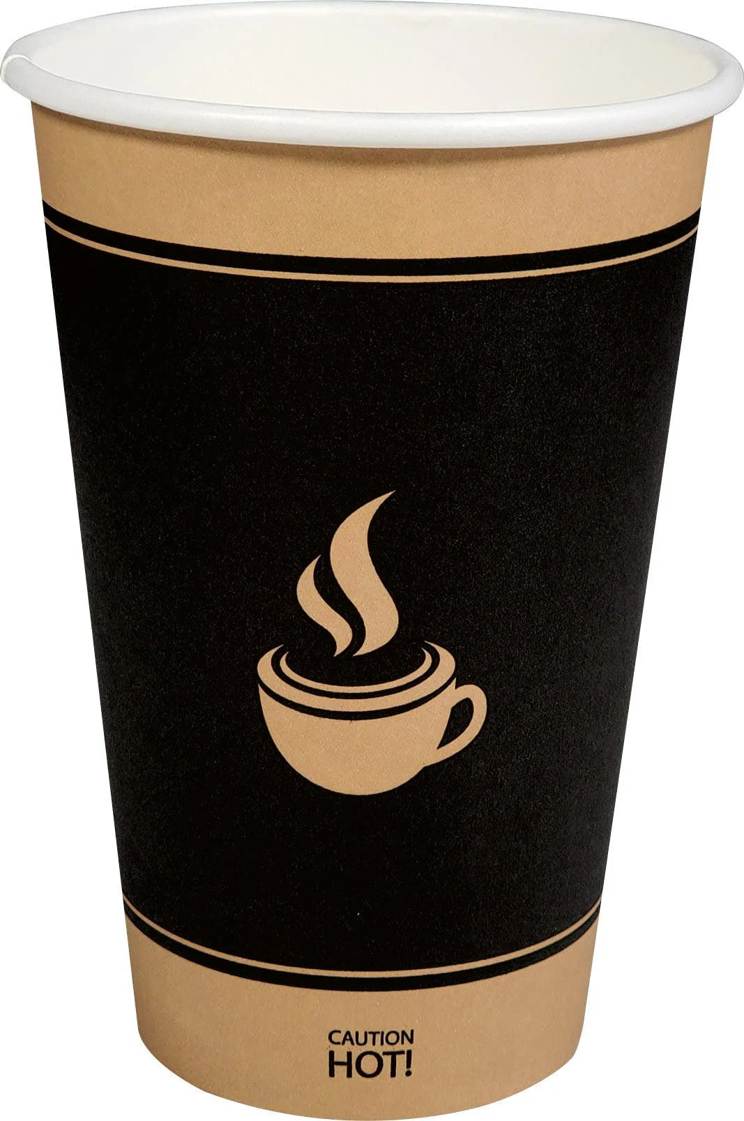 Morning Dew - 16 oz Hot Paper Cup - Ebony Print - H16E — Case (20 x 50 CT)