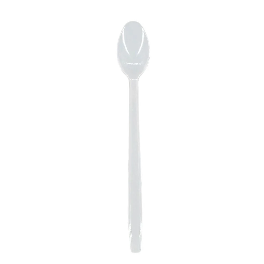 Value+ - Plastic - Soda Spoon - White - RP4006 - 8'' Approx. — Case (100 CT)