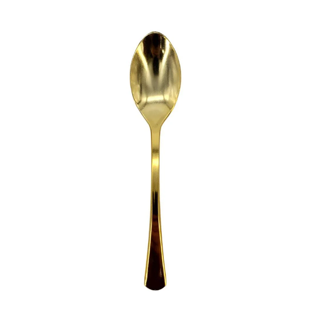 Plastic Spoon - Gold - 18.9cm - SS67 — Case (25 x 40 CT)