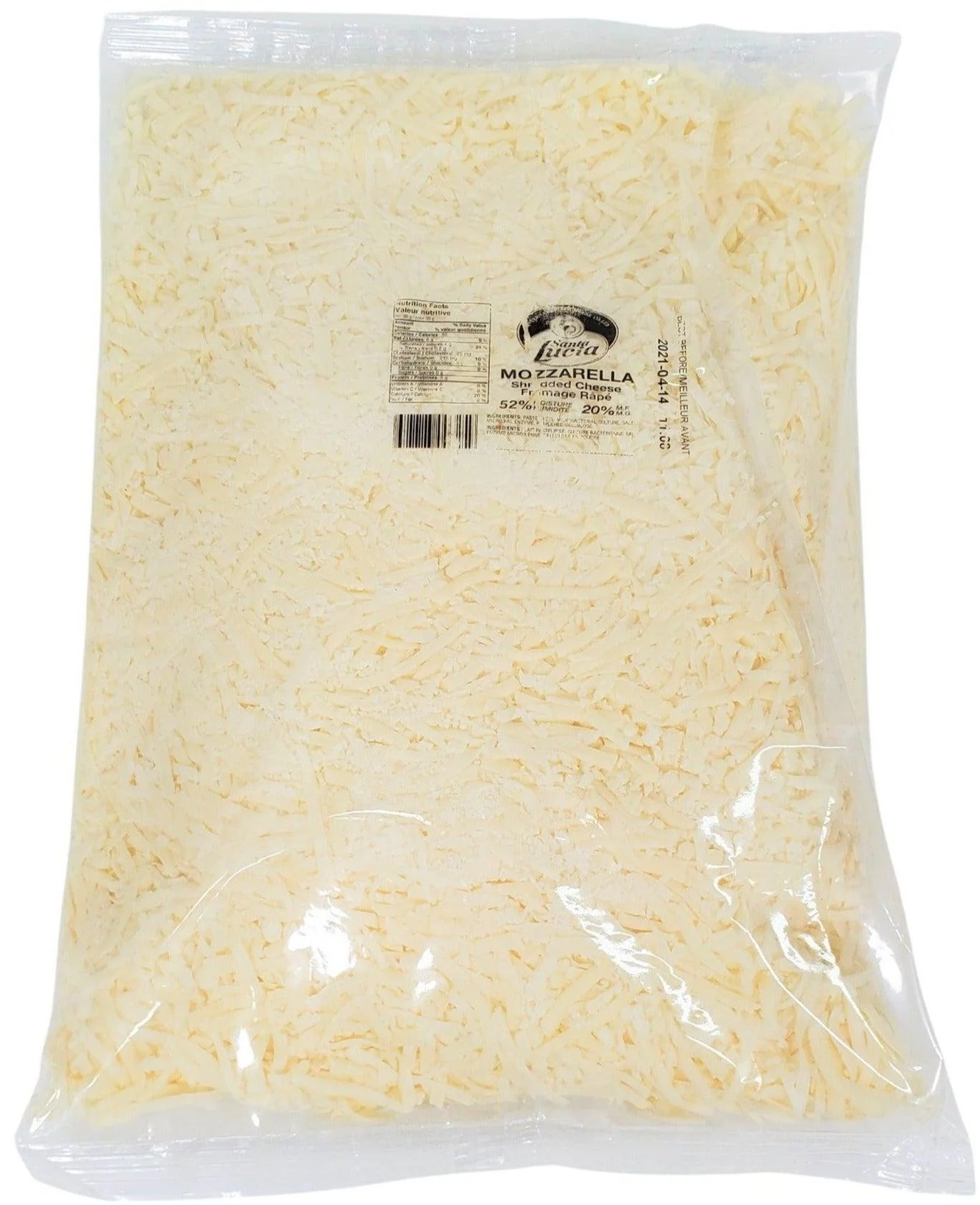 Santa Lucia - Cheese - Mozzarella - Shredded — Case (4 x 2.5 KG)