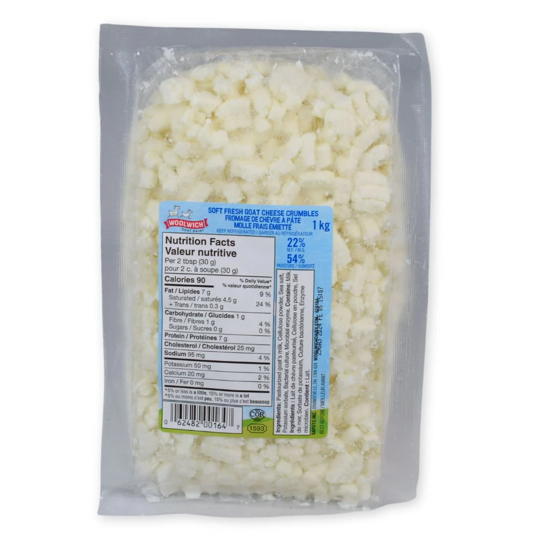 Woolwich - Goat Cheese - Crumbled — Case (2 x 1 KG)