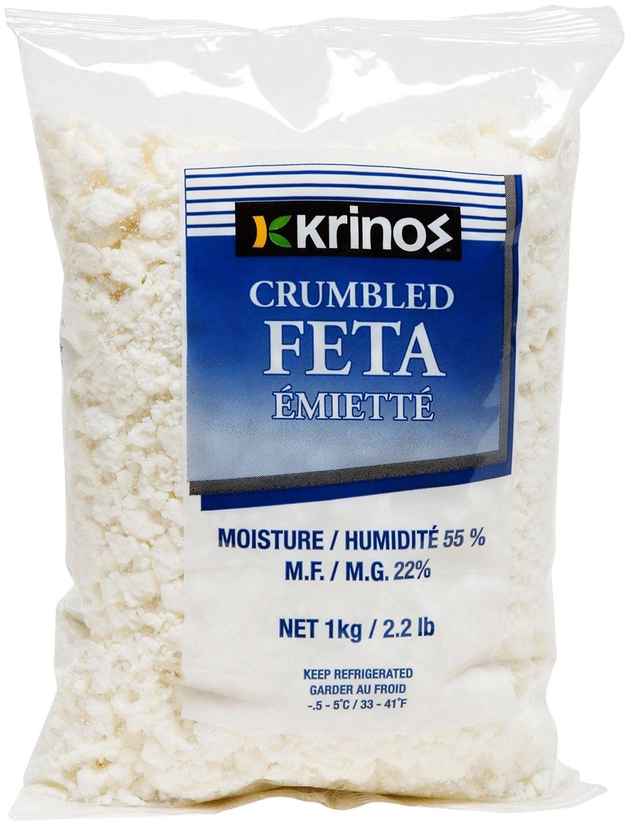 Krinos - Cheese - Crumbled Feta — Case (4 x 1 KG)