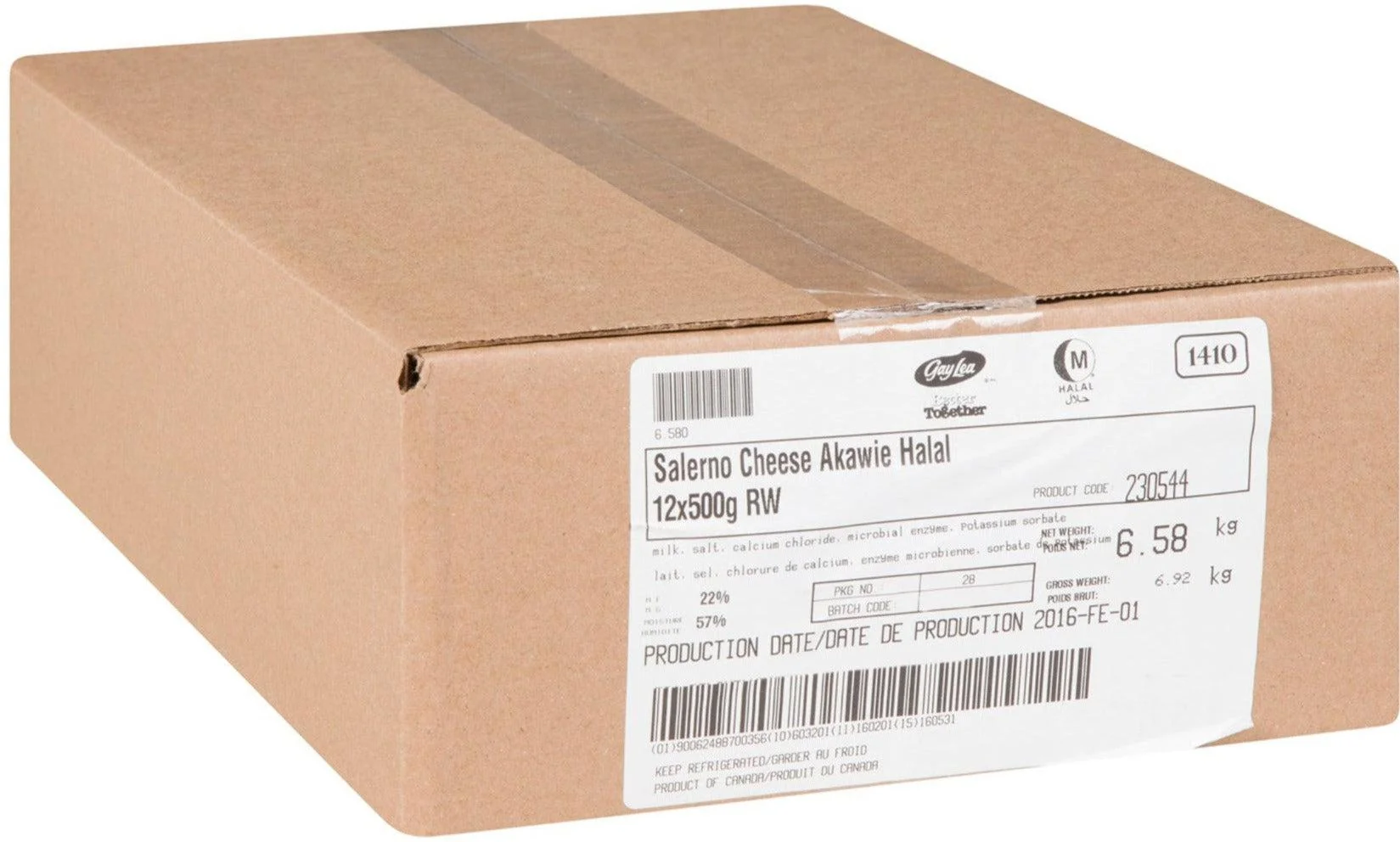 Salerno - Akawie Cheese — Case (12 x 500 G)