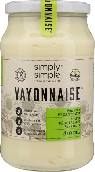 Vayonnaise - Mayonnaise - Pure Vegan — Case (6 x 810 ML)