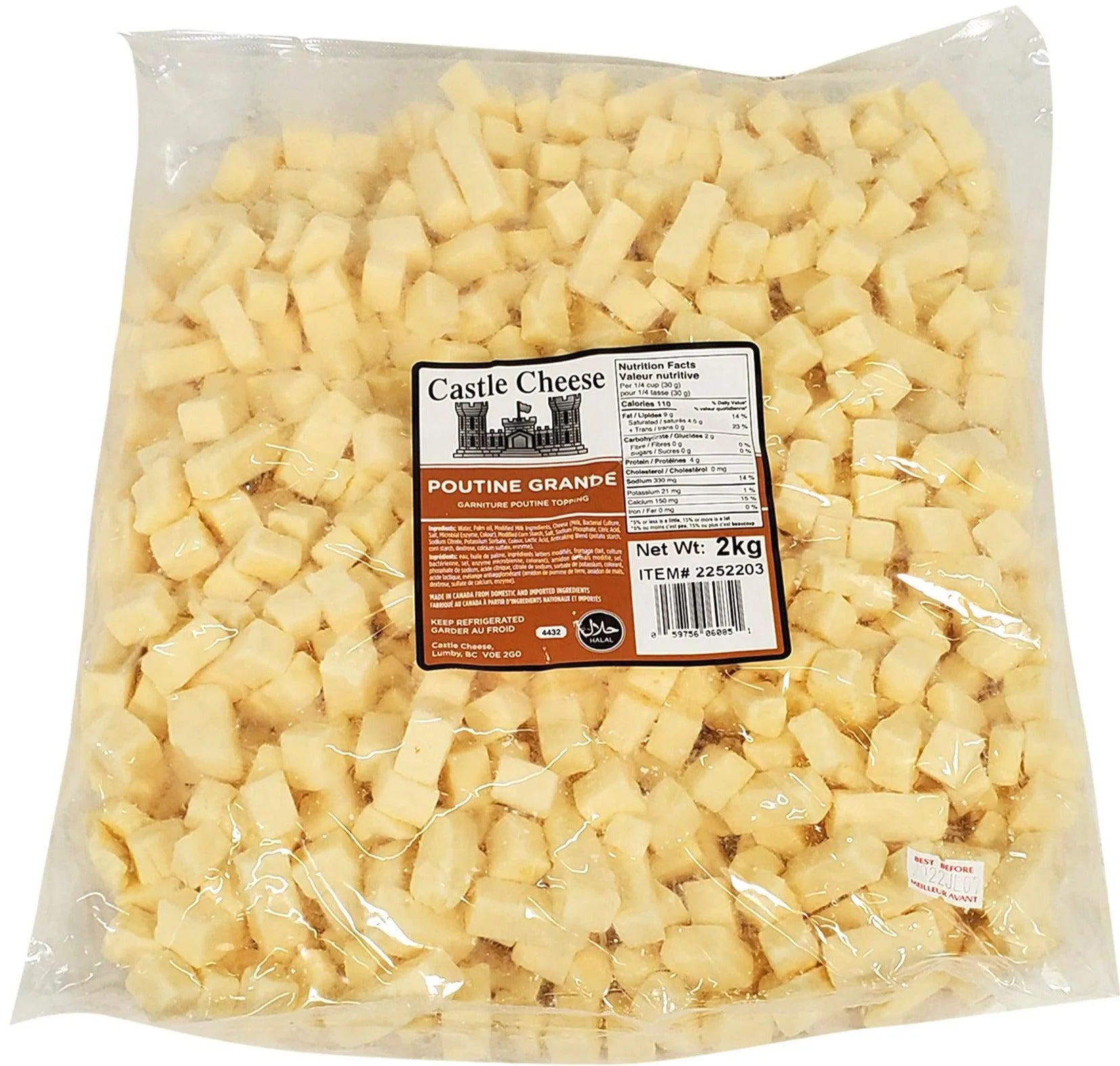 Castle Cheese - Poutine Grande - Topping — Case (4 x 2 KG)