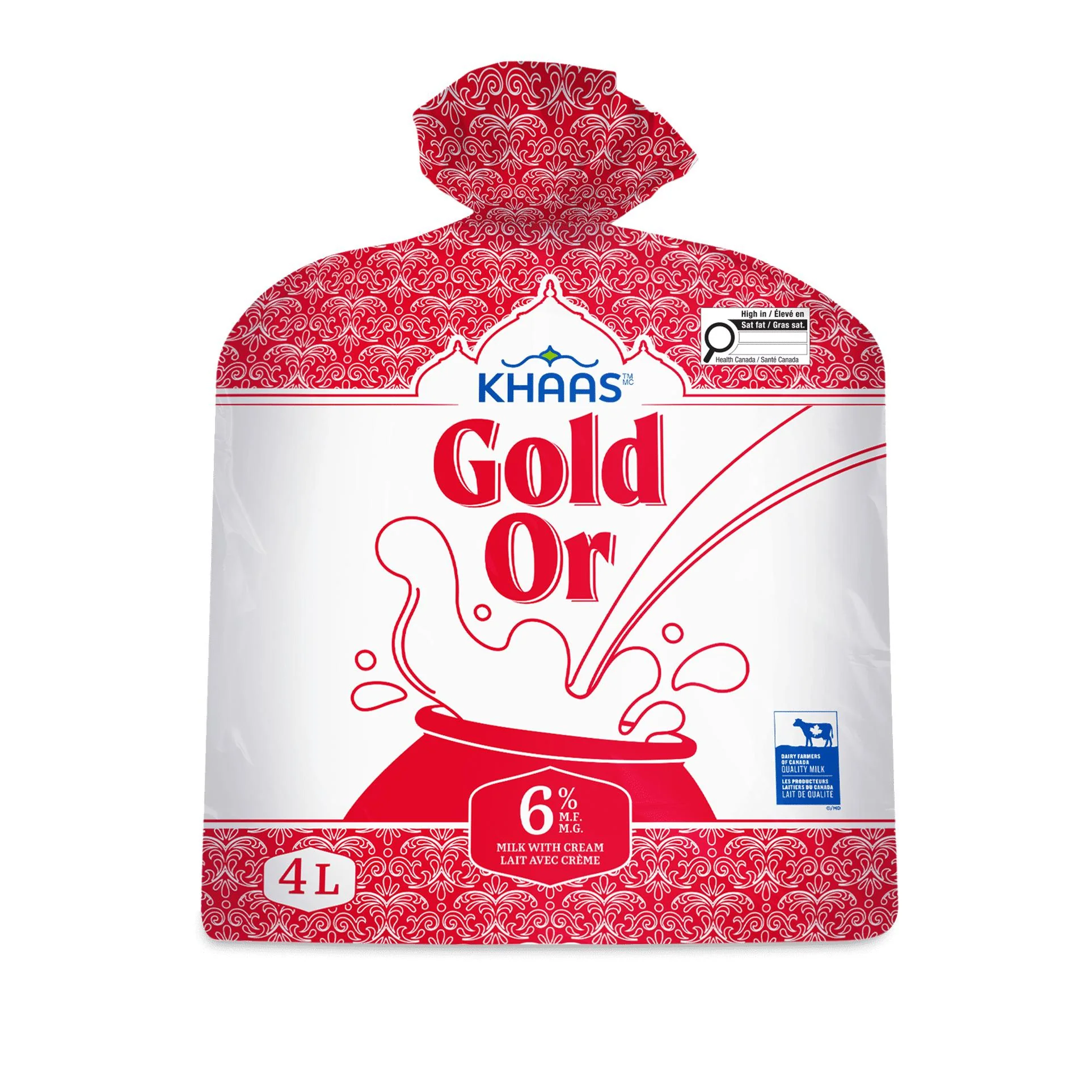 Khaas - 6% M.F Milk Bag — Case (4 x 4 L)