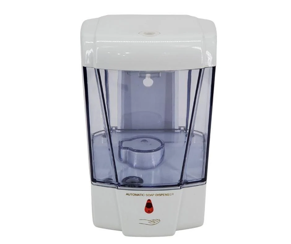 Liquid Soap Dispenser - 700ml - Automatic Sensor - White & Clear - ReQ 4 'AA' Battery — Each (1 CT)