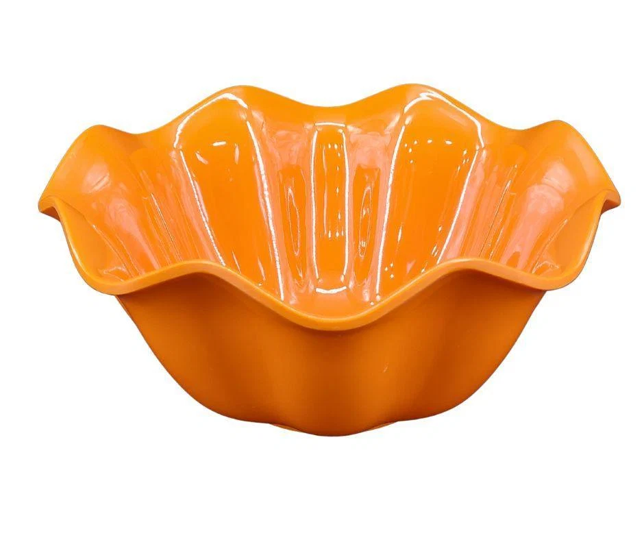 Melamine Flower Bowl - Orange - 9.8"