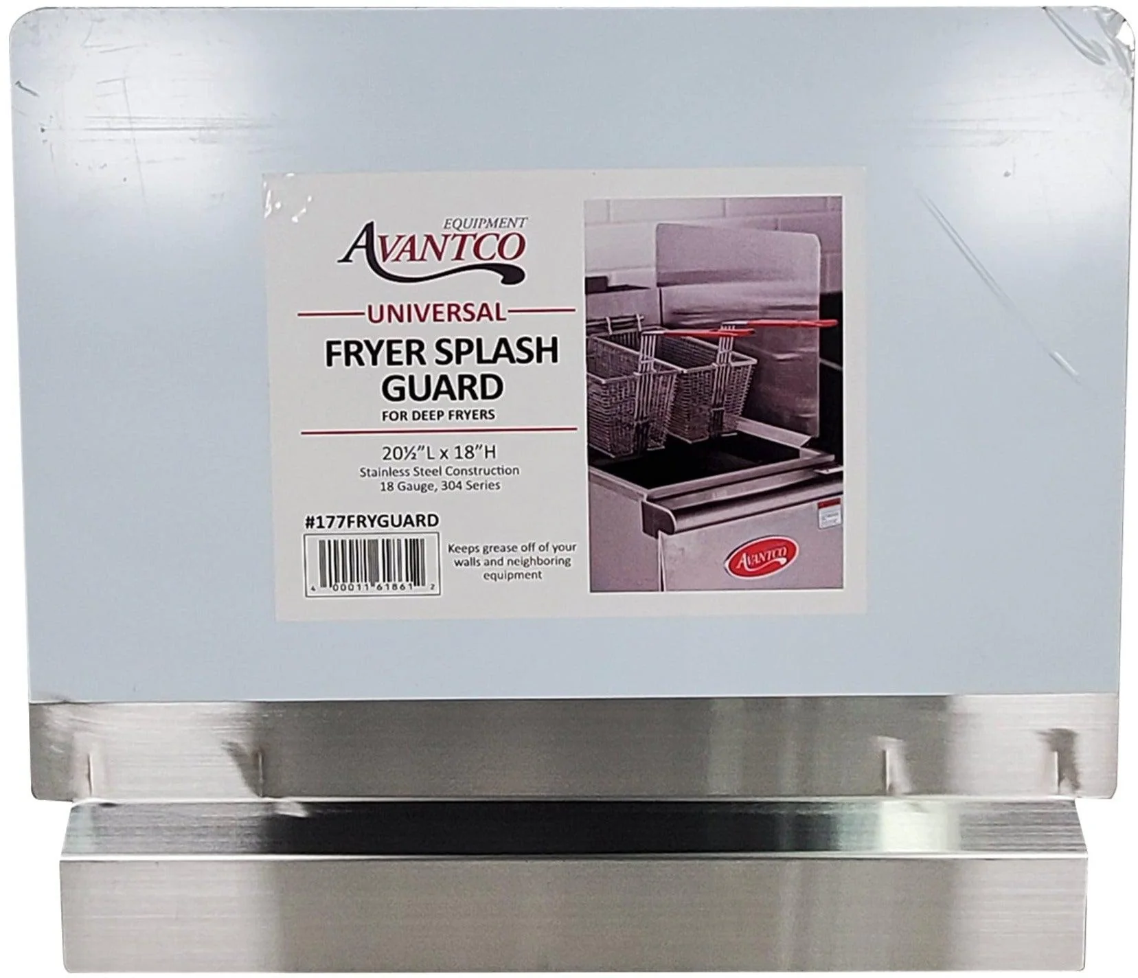 Winco - Fryer Splash Guard SS - 20.5" x 18"