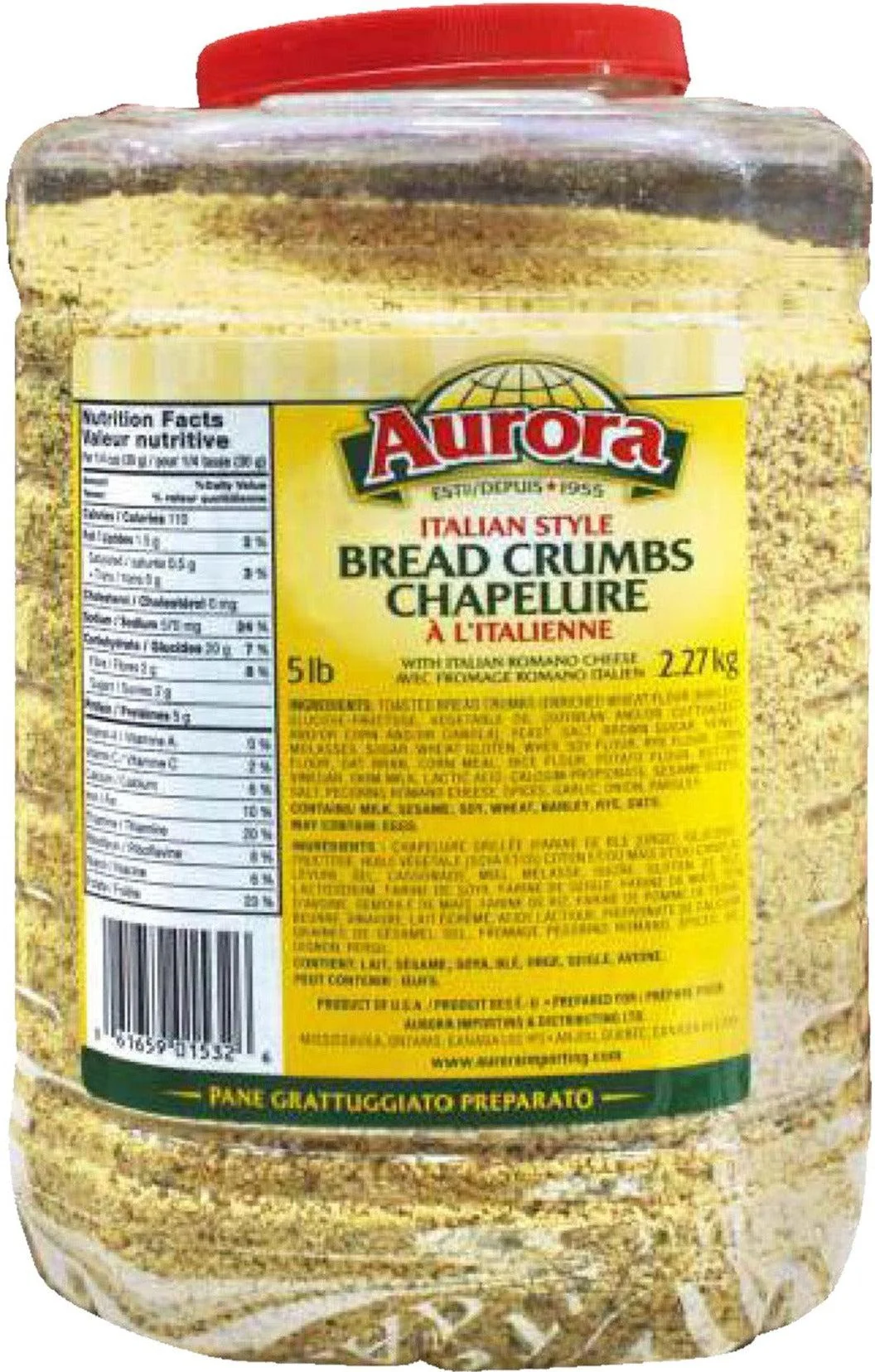 Aurora - Seasoned Bread Crumbs - Bag — Case (2 x 5 LB)