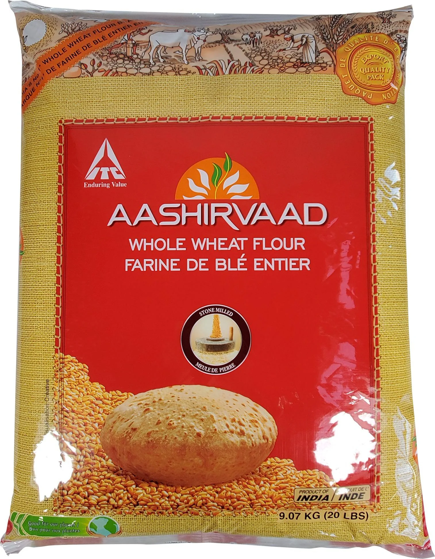 Ashirvaad Atta - Whole Wheat Flour — Each (20 LB)