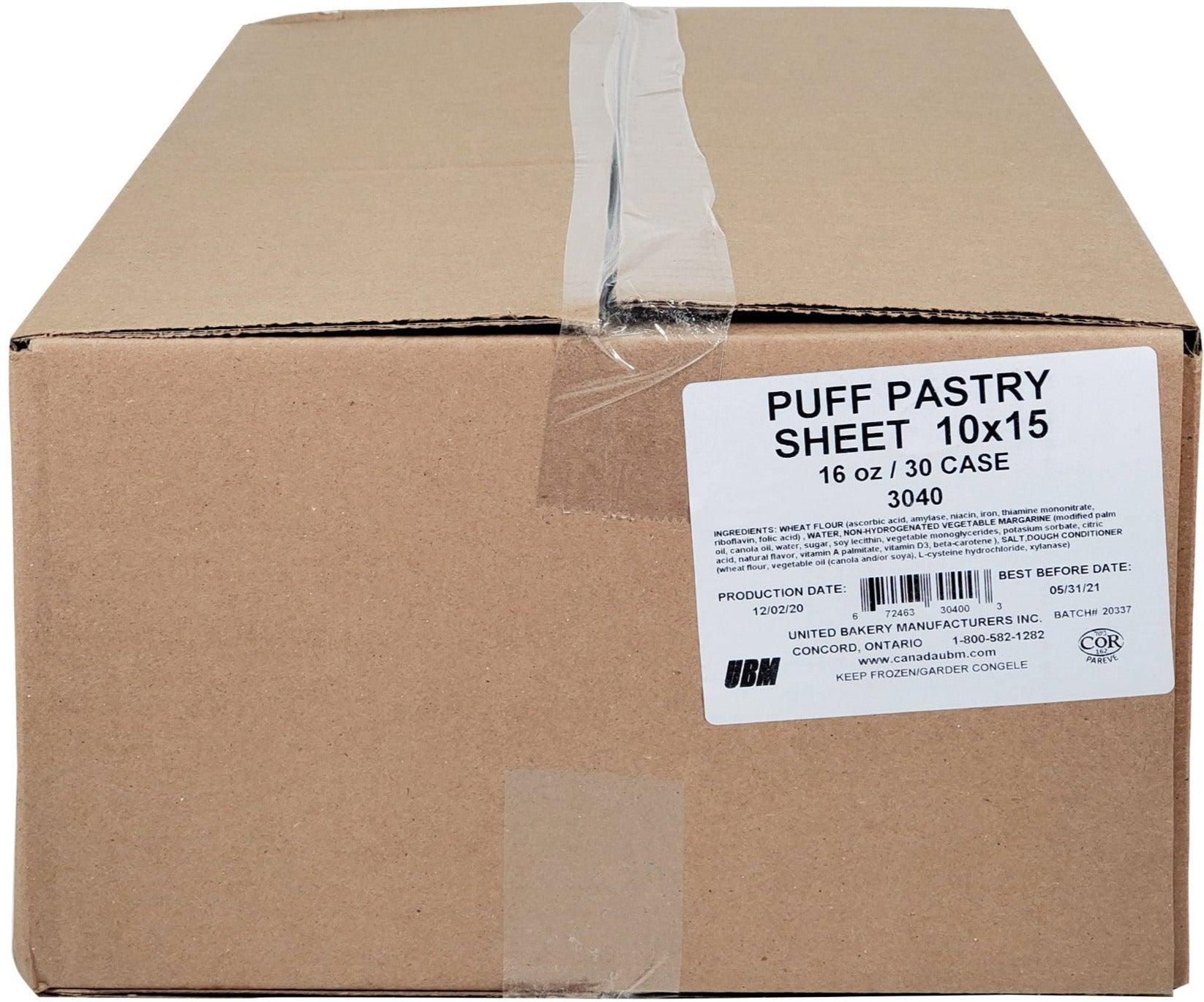 United Bakery - Puff Pastry Sheet 10x15"
