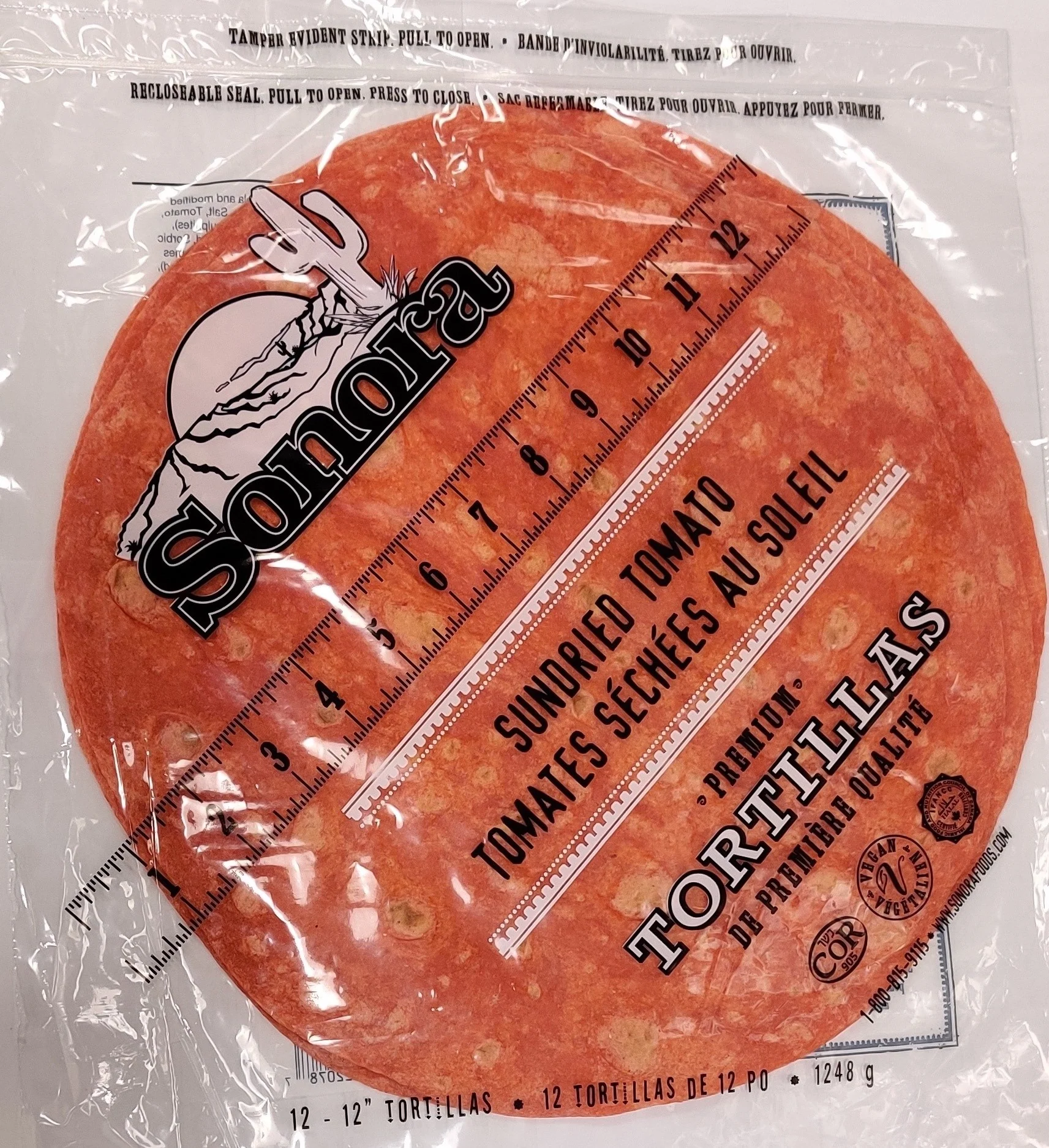 Sonora - Tortilla - Sundried Tomato - 12in - 221078 — Case (8 x 12 CT)