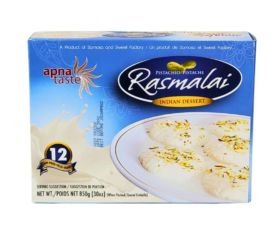 Apna Taste - Pistachio Rasmalai (12 Pieces) — Case (10 CT)