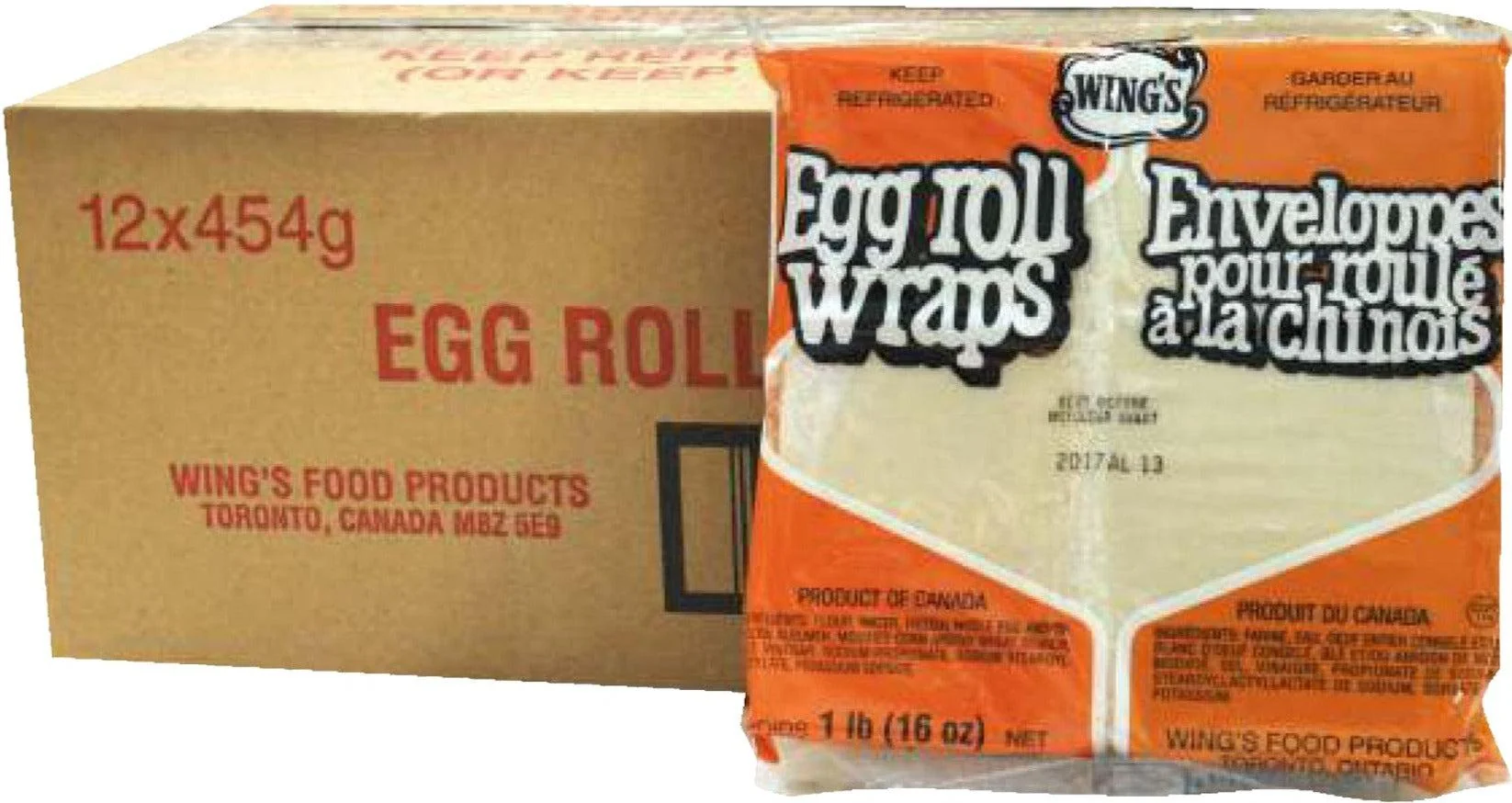 Wings - Egg Roll Wraps — Case (12 x 454 G)