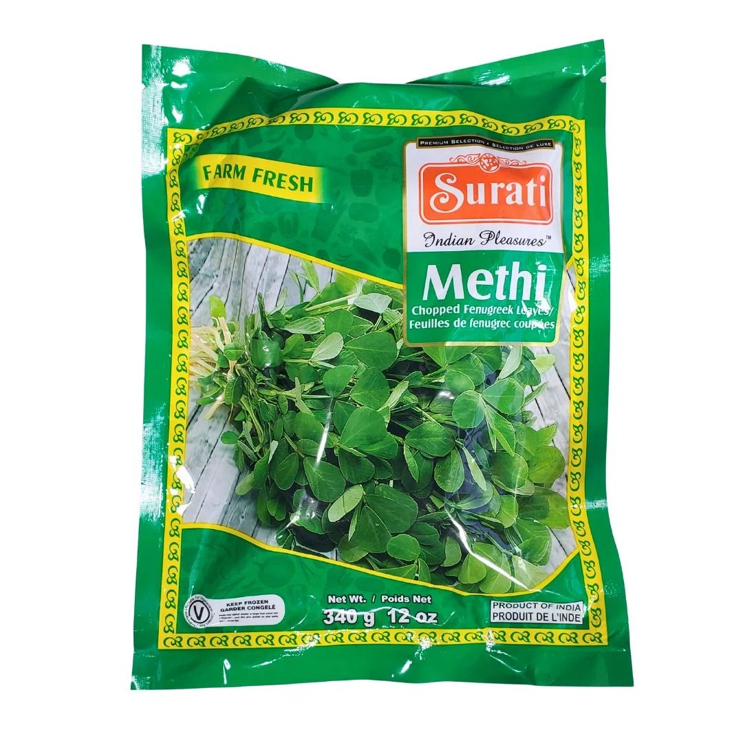 Surati Chopped Methi (Frozen Fenugreek Leaves) — Case (24 x 340 G)