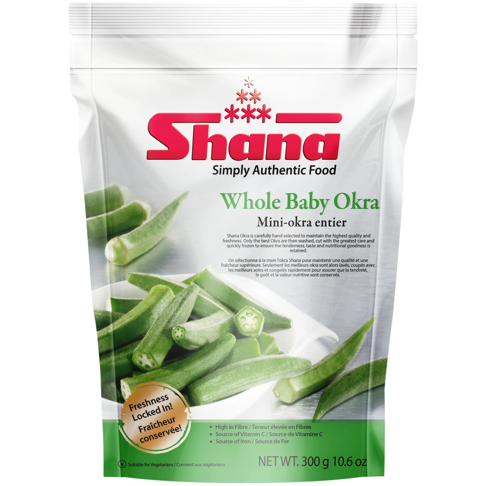 Shana - Okra Whole Baby 300Gm — Each (300 G)