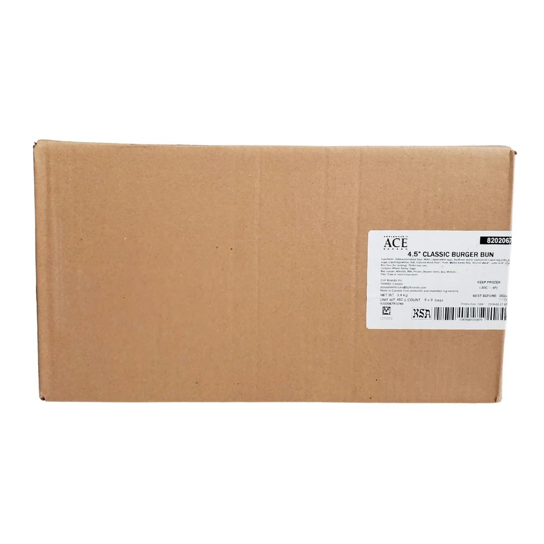 Ace - 4.5" Classic Burger Bun — Case (6 CT)