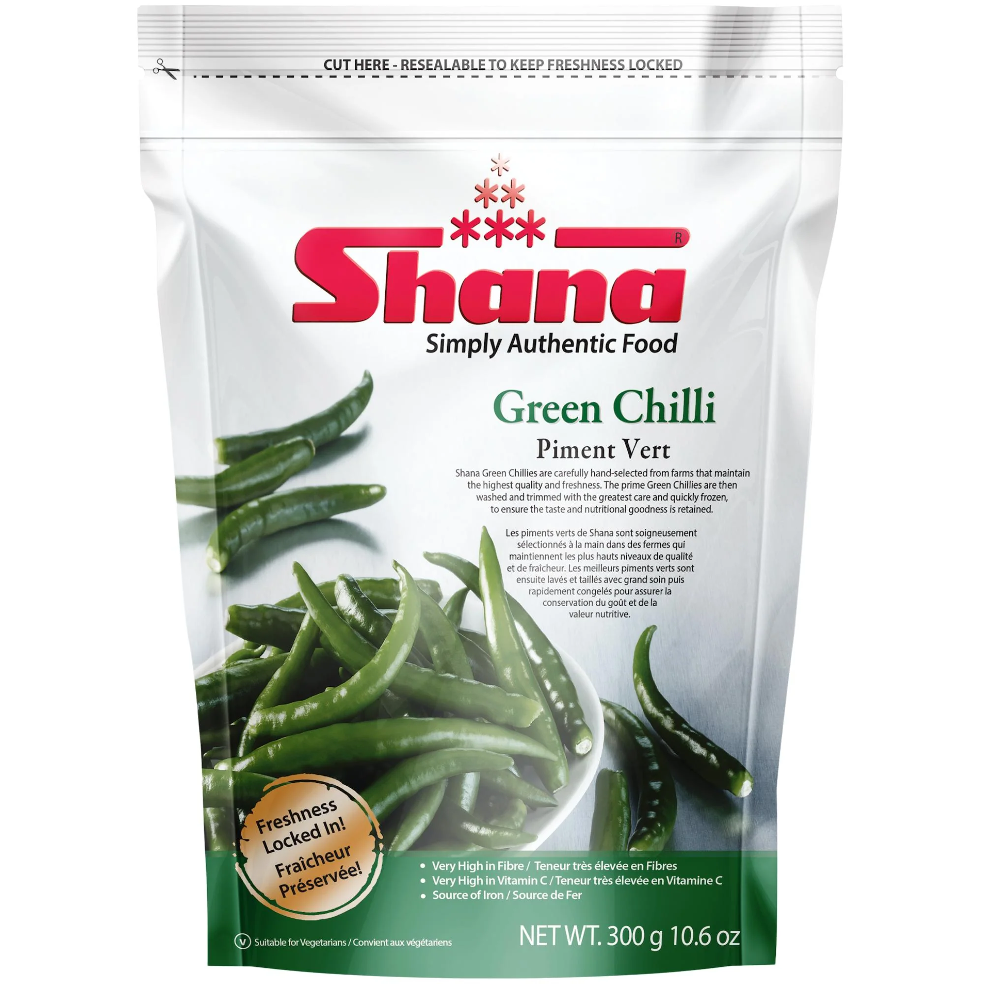 Shana - Green chilli - Frozen — Each (300 G)